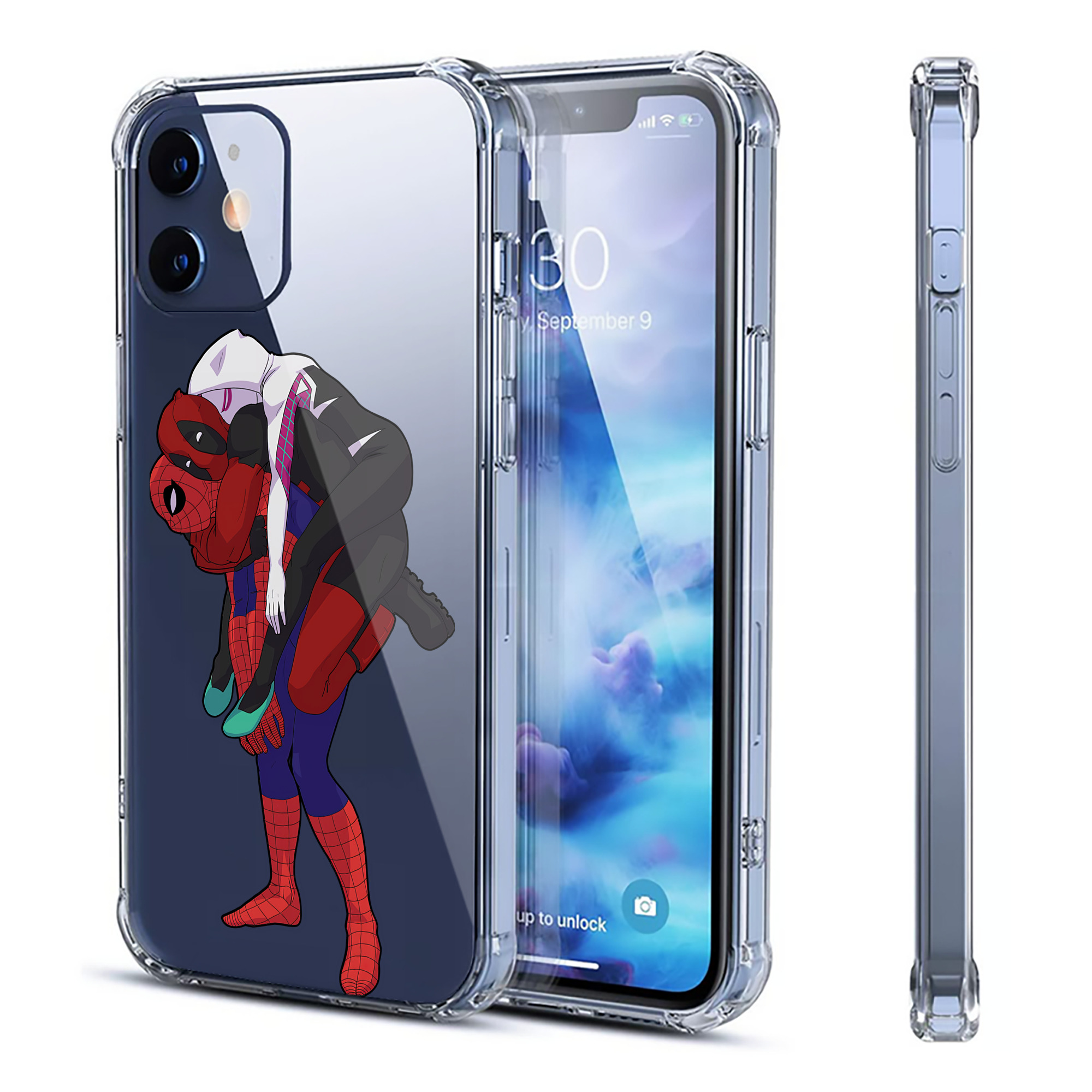 （画像用） Deadpool デッドプール 【iPhone 12シリーズ対応】透明スマホケース（クリアソフトケース）